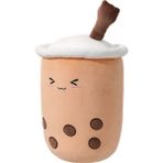 Miniso Sütlü Çay Peluş Yastık - Kahve