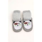 Minissa Baby Kids Çarık Çorap Kaydırmaz Tabanlı - Bebek Çocuk Patik-Deri Taban - 22 - 23 - Gri - 006