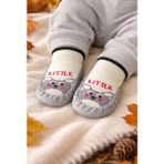 Minissa Baby Kids Çarık Çorap Kaydırmaz Tabanlı - Bebek Çocuk Patik-Deri Taban - 24 - 25 - Gri