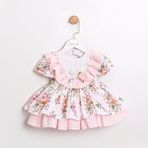 ministok Chelsea Çiçekli Kız Bebek Elbise - 6 - 9 Ay - Pembe