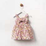 ministok Lara Pembe Çiçekli Kız Çocuk Elbise - 5 Yaş