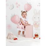 ministok Sugar Plum Fırfır Kollu Kız Bebek Elbisesi - 12 - 18 Ay - Pembe