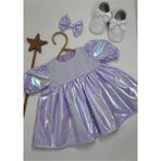 ministok Violet Toka Aksesuarlı Kız Bebek Elbise - 0 - 3 Ay - Lila