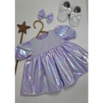 ministok Violet Toka Aksesuarlı Kız Bebek Elbise - Lila