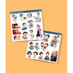 Minithingsart Akaza-Demon Slayer Hakuji-Koyuki -Parlak Kağıt 2 Li Set Anime Sticker Çıkartma-Kimetsu No Yaiba - 1 - --