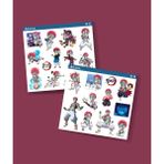 Minithingsart Kimetsu No Yaiba-Demon Slayer Akaza -Parlak Kağıt 2 Li Set Anime Sticker Çıkartma - 1 - --