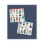 MiniThingsArt Tanjiro Kamado-2li çıkartma sticker-Inosuke Hashibira-Demon Slayer-etiket parlak kağıt-süsleme
