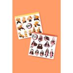 Minithingsart Zenitsu Agatsuma-Nezuko Kamado-Demon Slayer - 2li Sticker Set - Parlak Kağıt - Başarı Çıkartmaları- Süsleme Etiket - 13,1x12,4