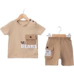 Minitix Baby Efemkids 6/24 Ay Erkek Bebek Şort&tişört Yenidoğan Bebek Takım - 9 - 12 Ay - Bej