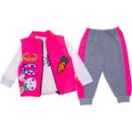 Minitix Kız Bebek Şişme Mont Mevsimlik Takım - Fuşya - 18 Ay