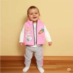 Minitix Kız Bebek Şişme Mont Mevsimlik Takım - Pembe - 18 Ay