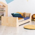 MiniWood Ahşap Montessori Karyola Pirate Çocuk Yatak Doğal Çam - 90 x 190 cm