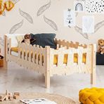 MiniWood Jüpiter Doğal Çam Montessori Bebek Ve Çocuk Karyolası