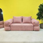 MiniWood Katlanır Yatak Çok Fonksiyonlu Koltuk - Pembe