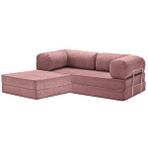 MiniWood Legom Köşe Koltuk Takımı Sünger Yatak Dinlenme Koltuğu Gül Kurusu Pembe