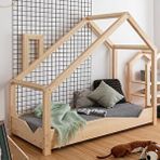 MiniWood Montessori Bebek Ve Çocuk Karyolası Unisex Ahşap Yatak Çam