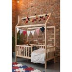MiniWood Montessori Çocuk Yatak 90x190 Karyola Bebek Beşik Sinem