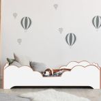 MiniWood Montessori Karyola Rainbow Mdf Çocuk ve Bebek Yatak - 100 x 200 cm - Beyaz