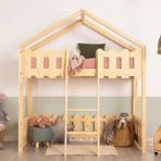 MiniWood Montessori Ranza Oyun Alanlı Ranza Çocuk Yatak Play - 90 x 190 cm - Ahşap