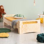 MiniWood Montessori Yatak Çocuk Karyola Bebek Beşiği Ahşap Yatak - 90 x 190 cm