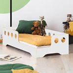 MiniWood Montessori Yatak Çocuk Yatak Mdf Karyola Beyaz
