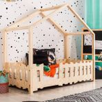 MiniWood Montessori Yatak Masif Çocuk Karyola Bebek Beşik Vegas - 90 x 190 cm - Ahşap