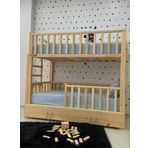 MiniWood Montessori Yatak Merdivenli Ahşap Ranza Çekmeceli