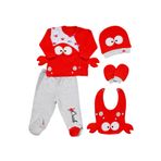 Miniworld Erkek Kiz Bebek Yengec Temali 0-3 Ay 5Li Hastane Cikis Seti 15523