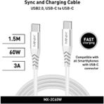 Minix MX-2C60W USB-C to USB-C 150 cm Beyaz Kablo