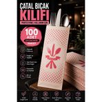 Mink Print Co LWC Çatal Kaşık Bıçak Kılıfı 100 Adet Hijyenik Tek Kullanımlık Servis Kılıfı Gıda Temasına Uygun Restoran Kafe Catering