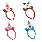minkissy 4 Adet Noel Cosplay Bantlar Led ışık Saç Bandı Kafa Bandı Taç Bandı Fantezi Parıltı Payet Kostümleri Saç Aksesuarı Noel Saç Çember Noel Şapkaları Noel Bandı Başlık Parlaklık Yaşlı