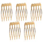 minkissy 5 Küçük Minik Metal Yan Saç Tarakları Düz Boş Işçiliği DIY Slayt Taraklar Saç Yan Taraklar Düğün Gelin Peçe Saç Aksesuarları Yapımı Için Büküm Tarak Saç Tokası