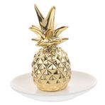 minkissy Seramik ananas süsleri tepsiler yaratıcı takı tabağı takı çanak tepsi takı tutucu çanak porselen yüzük çanak uşak dekorasyon takı saklama plakası takı biblo tabağı halka çanak