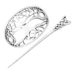 minkissy Viking Firkete Saç Manşet Kafes Saç Tutucu Saç Slayt Klip Retro Saç Pins Çin Saç Kelepçesi Wicca Cadı Saç Sopa Düğün Saç Aksesuarları