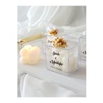Minkyflowers 10 Adet Mini Çiçek Buketli Kutulu Bubble Mum/söz,nişan,düğün,doğum,kına hediyelik