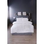 Minna Jakarlı Saten Çift Kişilik Nevresim Takımı Açık Gri (6 Parça) - Beyaz - 200 x 220 cm