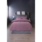 Minna Jakarlı Saten Çift Kişilik Nevresim Takımı Lila (6 Parça) - Beyaz - 200 x 220 cm