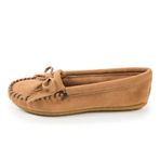 Minnetonka Kadın Kilty Softsole Mokasen, Boz Kahverengi, 40 EU