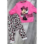 Minnie Mouse 2 Iplik Mevsimlik Kız Çocuk Taytlı Pembe Renk Takım - 3 - 4 Yaş