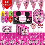 Minnie Mouse Afişli 16 Kişilik Doğum Günü Parti Malzemeleri Seti