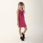 Minnie Mouse D4860-3 Fuşya Kız Çocuk Elbise