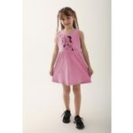Minnie Mouse D4860-3 Şeker Pembe Kız Çocuk Elbise