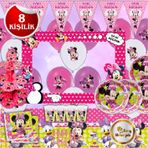 Minnie Mouse Doğum Günü Parti Seti 8 Kişilik