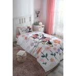 Minnie Mouse Flowers Tek Kişilik Lisanslı Lastikli Fitted Çarşaf Çocuk Nevresim Takım