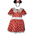 Minnie Mouse Kostümü - 6 - 7 Yaş - Pembe