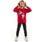 Minnie Mouse Lisanslı Kız Çocuk Sweatshirt - 4 Yaş - 240-Kırmızı