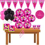 Minnie Mouse Mini Doğum Günü Parti Süsleri Süsleme Seti 16 Kişilik