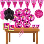Minnie Mouse Mini Doğum Günü Parti Süsleri Süsleme Seti 24 Kişilik