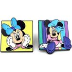 Minnie Mouse Mini Fare Iki Adet Metal Rozet Yaka Çanta Süsü Pin Iğne RZ363
