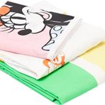 Minnie Mouse Rainbow Lisanslı Karakter Baskılı%100 Pamuk Nevresim Takımı, Çok Renkli, Tek Kişilik (Nevresim: 160X220 Cm/lastikli Çarşaf: 100X200 Cm / 1 Adet Yastık Kılıfı: 50X70 Cm)